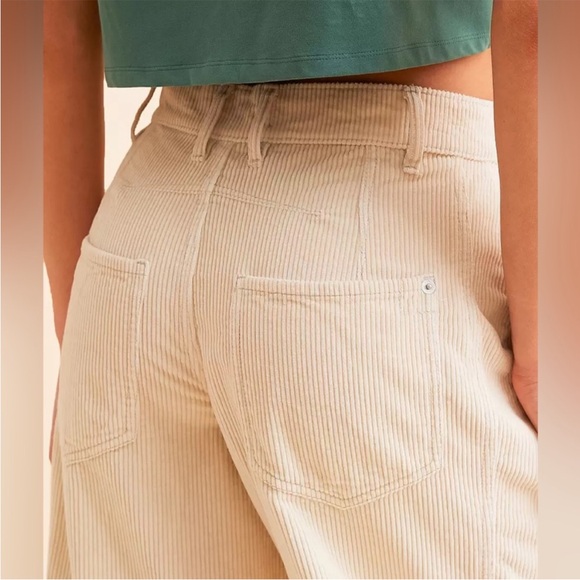 NWOT We The Free Good Luck mid rise barrel corduroy pants - Picture 10 of 14